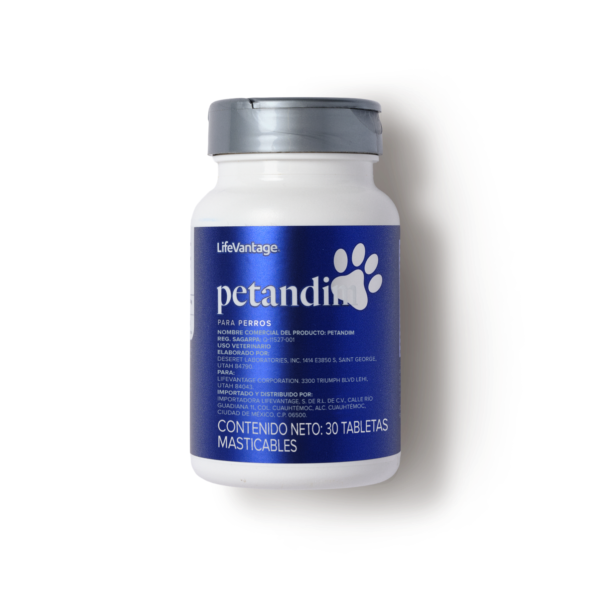 Frasco Petandim para Perros, 30 tabletas masticables